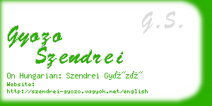 gyozo szendrei business card